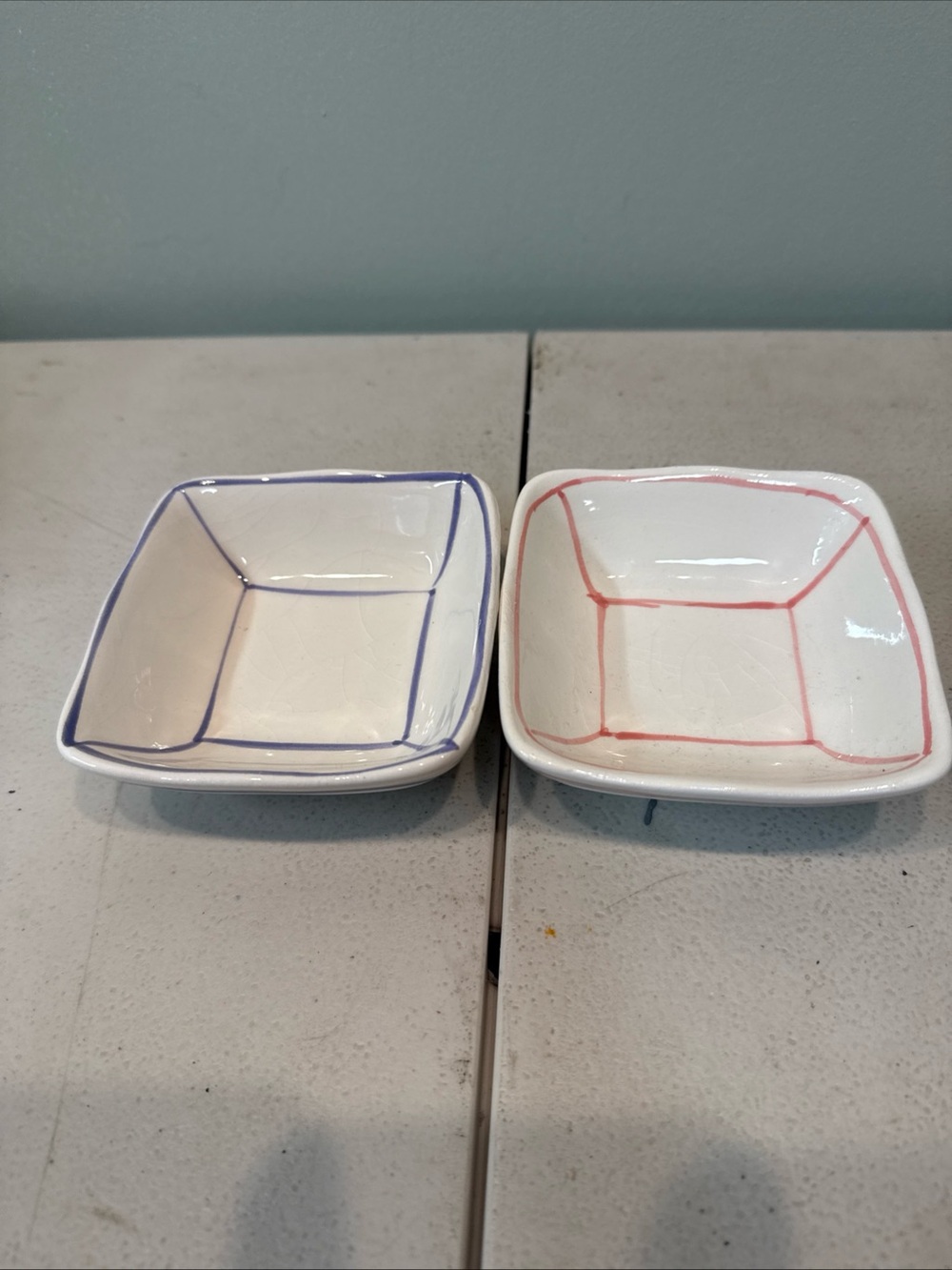ashland Pink  and Blue  Square Jewelry Tray.  decor use only.